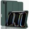 ZryXal New iPad Pro 13 Inch Case M4 (2024 Model, 7th Generation) with Pencil Holder, Smart iPad Case [Support Pencil Pro and Pencil (USB-C)], Support Touch ID and Auto Wake/Sleep (Midnight Green)