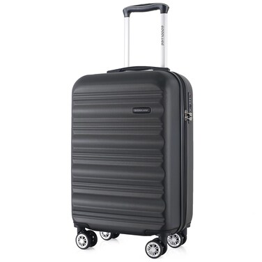 20-Inch Carry-on Luggage with Spinner Wheels and TSA Lock, Airline Approved Lightweight Hardside Suitcase for Travel, Hardshell Suit Case, 20", Black