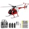 C189 Remote Control Helicopter, 2.4G 6CH UAV 1:28 Brushless Motor RC Helicopter Single Blade Flybarless Remote Helicopter RTF with Optical Flow Localization 3 Battery - Red