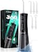 Water Flosser for Teeth Cleaning Pick: Portable Cordless Water Dental Pik 300ML Rechargeable Oral Irrigator IPX7 Waterproof Floss Piks Travel Flossers Deep Flossing Dental Gum Care for Home Shower