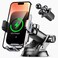 Wireless Car Charger Mount Auto Clamping, 15W Fast Charging Car Phone Holder Charger for Dash Windshield Vent for iPhone 16 15 14 13 12 Pro Max, Samsung Galaxy S24+ S23 Ultra S22 S21+