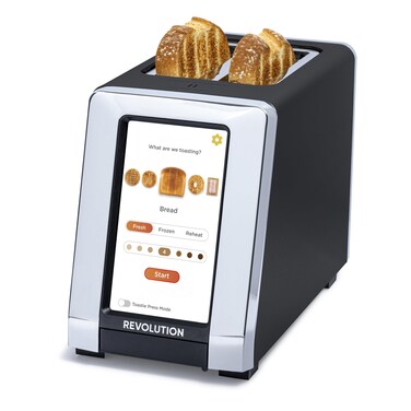 Revolution R180 Connect Smart Toaster, 2-Slice High-Speed Touchscreen Toaster with Patented InstaGLO Technology, Wi-Fi Connectivity, Weather Widget, and Over-the-Air Updates, Black