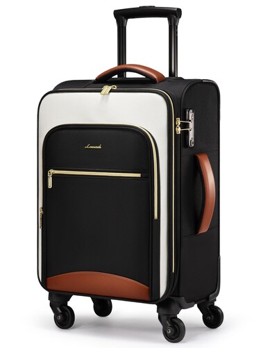 LOVEVOOK Carry on Luggage 22x14x9 Airline Approved, Lightweight Suitcase with Spinner Wheels and TSA Lock for Women