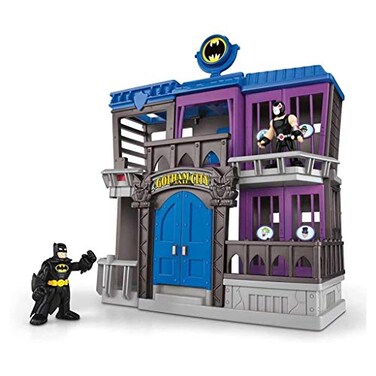 Fisher-Price Imaginext DC Super Friends Gotham City Jail Playset with Batman and Bane Figures for preschool kids ages 3-8 years