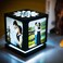 ZOCI VOCI Personalized Anniversary Couples Gifts Customized Rotating LED Picture Frame with 4 Photos, Personalised Wedding Gifts Couples 2024 (Black Medium)