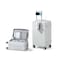 Hanke 20 Inch Carry On Luggage 22x14x9 Airline Approved with TSA Lock and Cup Holder,Top Opening Hard Shell Suitcases Travel Luggage with Wheels,Smoke White