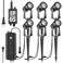 SUNTHIN Outdoor Landscape Lighting with Dusk to Dawn Sensor Controller, 6 Pack