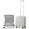 mixi Underseat Carry on Luggage 16 Inch Hardshell PC Suitcase with Spinner Wheels TSA Lock for Travel, Smoke White