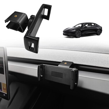 BestEvMod Dashboard Car 1/4 Screw Mount Phone Holder Tablet Mag Safe Compatible with 2024 Refreshed Tesla Model 3 Highland fits for All Phones &amp; Android 360&deg; Adjustable (Tablet Holder)