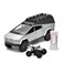 Cyber Truck Toy Car with Camper &amp; CyberQuad ATV Motorcycle Diecast 1/24 CyberTruck Model w/Lights Sounds *Bonus Charging Station* Great Gifts for Teens Gifts for Him Kids 3+ (Stainless Steel)