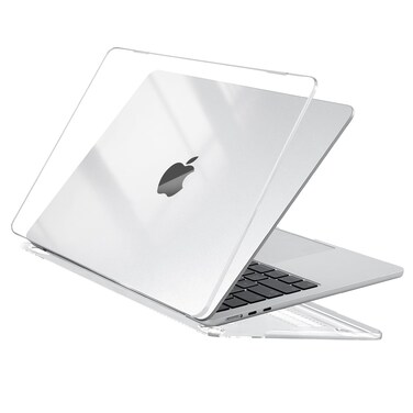 EooCoo Case Compatible with MacBook Air 13 inch M4 2025 2024 2023 2022 M3 M2 A3240 A3113 A2681, Crystal Hard Shell Scratch Resistant Protective Cover Compatible for MacBook Air 13.6 inch Case, Clear
