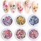 BELICEY 300Pcs 3D Wood Pulp Flower Nail Art Charm Butterfly Nails Art Flower Nail Charms Clear Bow Butterfly Nailfor Nail Art Decoration &amp; DIY Crafting Design