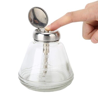 150 ml Press Bottle, Empty Bottle Nail Pump That can Store Nail Polish or Alcohol Nail Art Liquid Container, Bottle Hand Pump Dispenser, Bottle Pump Dispenser Polish Remover Cosmetic Bottle(1)