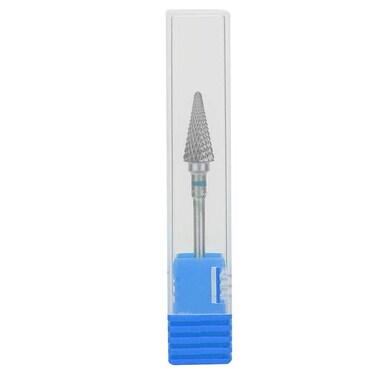 Nail Drill Bits, 3/32'' (2.35mm) Tungsten Steel Nail Art Manicure Drill Bits, Electric Pedicure Manicure Grinding Head Nail Polishing Accessory Portable Electric Nail Drill (Blue)