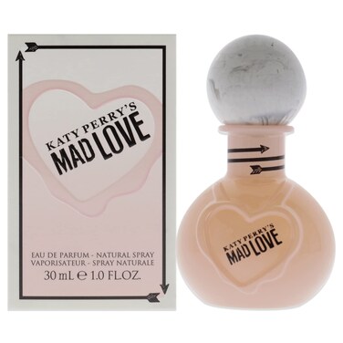 Katy Perry Mad Love, Eau de Parfum, 1 fl. oz., Women's Fragrance by Katy Perry with Floral, Fruity &amp; Feminine Scents Mixed with Warm &amp; Sexy Musk &amp; Wood. An Appealing &amp; Attractive Gift.