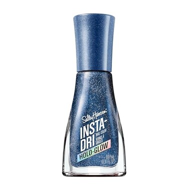 Sally Hansen Insta-Dri&reg; Holo-Glow, Holo-back, Quick Dry, Long Lasting, Streak-Free Shine, Metallic Blue Nail Polish