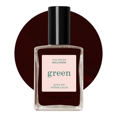 Manucurist &bull; Green Nail Polish Hollyhock &bull; Natural Classic Nail Polish 9-Free &bull; Vegan and Plant-Based Nail Polish (74%) &bull; Manicure &amp; Nail Care &bull; 0.5 fl oz (HOLLYHOCK)