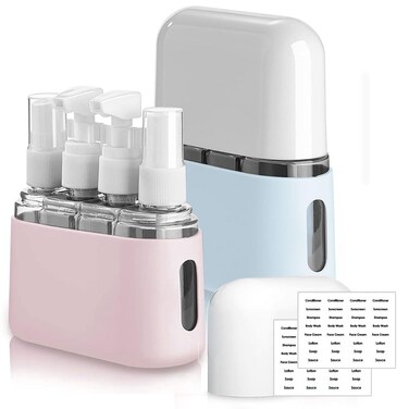 Travel Bottle Set, 8 Pack TSA Approved Travel Size Bottles, Travel Containers Dispenser, Travel Shampoo Bottles for Cosmetic Conditioner and Lotion