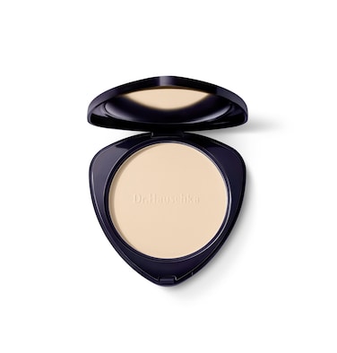 Dr. Hauschka Compact Powder 00, Translucent, Natural, Mineral, Set &amp; Mattify, Touch-up, Silky Finish, for All Skin Tones, 0.28 oz