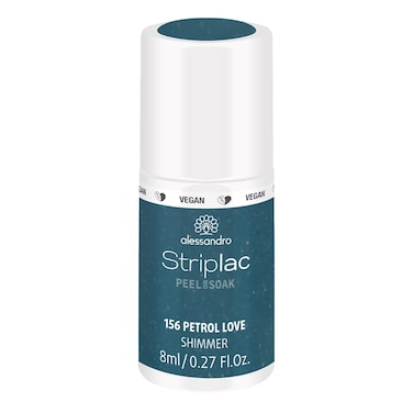 alessandro Striplac Peel or Soak Nail Polish - Long Lasting Wear - Quick Drying Time - Offers a Variety of Colors - Delivers Professional Results - Vegan - Cruelty Free - Petrol Love - 0.27 oz