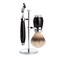 M&Uuml;HLE PURIST Black 3-piece Silvertip Badger 5-Blade Razor Shaving Set