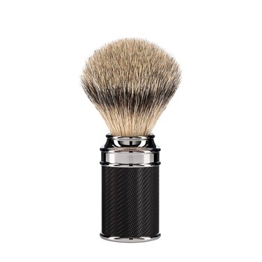 M&Uuml;HLE Traditional Black/Chrome Silvertip Badger Shaving Brush   Luxury Shave Accessory for Men