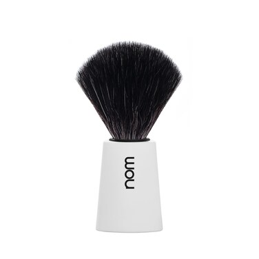 NOM Carl Vegan Black Fibre Shaving Brush, White