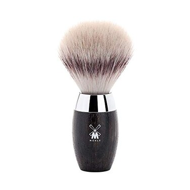 M&Uuml;HLE KOSMO Bog Oak Silvertip Fiber Shaving Brush - Synthetic Luxury Shave Brush for Men, Rich Lather