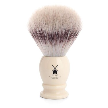 M&Uuml;HLE Classic Black X-Large Silvertip Fiber Shaving Brush - Synthetic Luxury Shave Brush for Men, Rich Lather