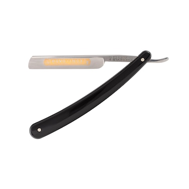 DOVO 3/8 Inox Shave Ready Stainless Steel Straight Razor, Black