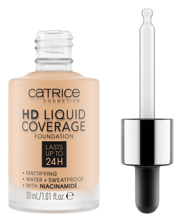 Catrice   HD Liquid Coverage Foundation   High &amp; Natural Coverage   Vegan &amp; Cruelty Free (008   Fair Beige)