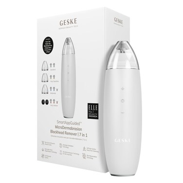 GESKE SmartAppGuided&trade; MicroDermabrasion Blackhead Remover   7 in 1   Blackhead Remover   Electric Pore Cleaner   Innovative Vacuum Cup   Beauty Tool   Skin Cleansing Device   Skincare Device