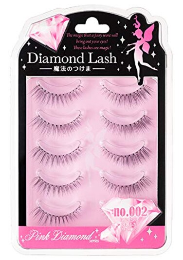Pink diamond series 5 pairs false eyelashes Natural handmade Japanese Shibuya SBY brand (Diamond lash pink diamond series no.002)