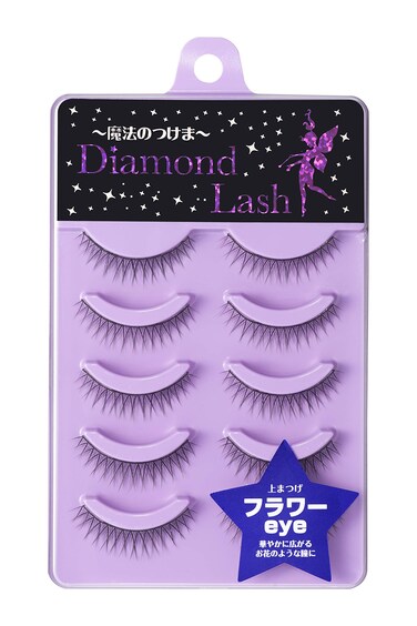 Flower Eye Lady Glamorous Series Dramatic Look False Eyelashes Kpop Douyin Makeup Handmade Japanese Anime Fake lashes (5 Pairs)