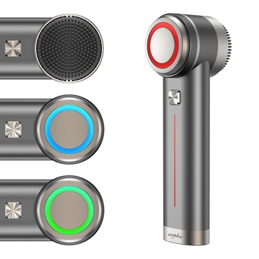 Titanium Ion Skincare Enhancer &amp; Silicone Sonic Face Scrubber, for Skin Tightening, Brightening, Gentle Deep Cleanse, Mindful Glow Up, Only 135g, IPX7 Waterproof (Black)