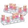Amazing Abby - Glamour - 2-Pack 12-Slot Acrylic Nail Polish Organizer, Lipstick Holder, Lip Gloss Organizer, Cosmetic Storage Display, Perfect Storage Solution for Drawer, Vanity, Bathroom, and More