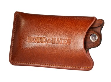 Beard &amp; Bates Genuine Leather Pouch - For The Sandalwood Switchblade   Protective Accessory Case for Wooden Comb (POUCH ONLY!!)
