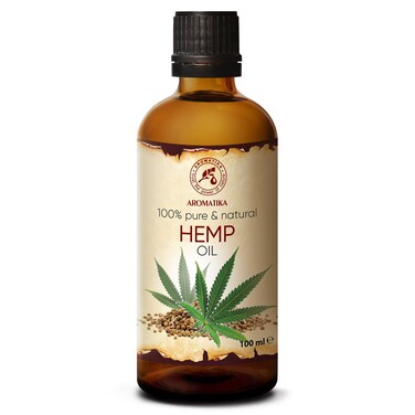 Hemp Oil 3.4 Fl Oz - Pure &amp; Natural - Cold Pressed Hemp Seed Oil - Unrefined Carrier Oil for Essential Oils - for Skin - Nails - Lips - Hair - Face &amp; Body Care