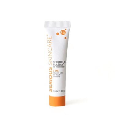 Serious Skincare - Vitamin C Eye Beauty Treatment Gel - Hyaluronic Acid &amp; Collagen - For Undereye Lines, Wrinkles, Dark Circles - Hydrating &amp; Soothing - C3 Plasma C Ester Biotechnology 0.5 oz.
