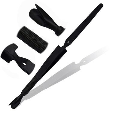 OdontoMed2011 Black Color Multi Function Cuticle Pusher Tweezer 7'' Acrylic Nail Pincher Tool Magic Wand Nail Pinching Tool Nail Shaping Tweezers Nail Art Pincher for Manicure