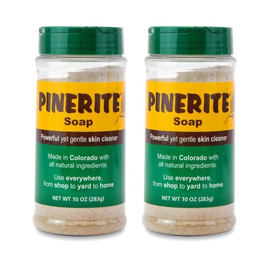 Pinerite, Natural Heavy Duty Hand Soap, Soft Pine Powder, Gentle on Skin and Eco-Friendly, 10 oz. Bottles, Pack of 2