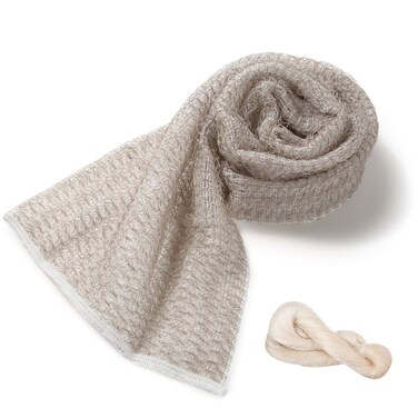 Exfoliating Washcloth [Made in Japan] Shower Back Scrubber, Natural Loofah