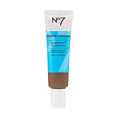 No7 HydraLuminous Skin Tint Perfector - Aqua Release Tinted Moisturizer with a Hydrating, Lightweight Formula - Sheer to Light Coverage Face Makeup - Rich (1 Fl Oz)