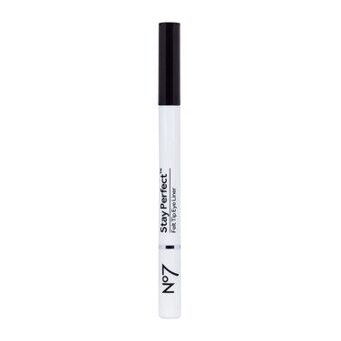 No7 Stay Precise Felt Tip Eye Liner - Black - Precision Tip Liquid Eyeliner Ideal for Cat Eye Look - Easy to Use, Long Lasting Eyeliners for Women (1.6g)