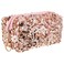 VALICLUD Sequin Cosmetic Bag Portable Glitter Makeup Zipper Bag Toiletry Bag Sequin Organizer Bag for Women Girls Travel Daily Use (Pink)