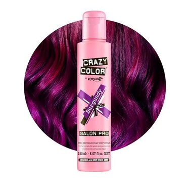 Crazy Color Crazy Color Salon Pro Semi Permanent Hair Color - 61 Burgundy Hair Color Women 5.07 oz