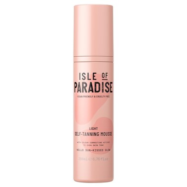 Isle of Paradise Self-Tanning Mousse - Color Correcting Tanning Foam with Grapefruit, Chia Seed, and Avocado Oils - Streak-Free, Even Glow - Vegan and Cruelty Free - 6.76 fl. oz