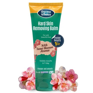 Hard Skin &amp; Callus Removing Balm w/Sakura Blossom Aromas &amp; 10% Urea - Skin Care for Feet, Hands &amp; Elbows &ndash; Moisturizing &amp; Repairing Formula for Dry &amp; Cracked Skin - 2.37 fl oz Tube