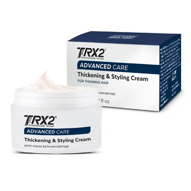 TRX2 Hair Thickening &amp; Styling Cream - Non-sticky &amp; lightweight texture - for all Hair Types - Thicker and more Hydrated - No Dyes [1.7 oz]