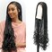 28" Full 360 HD Transparent Lace Front Knotless Braided French Curl Wig with Baby Hair and curly tips - Synthetic hand-made box braids wig for black women